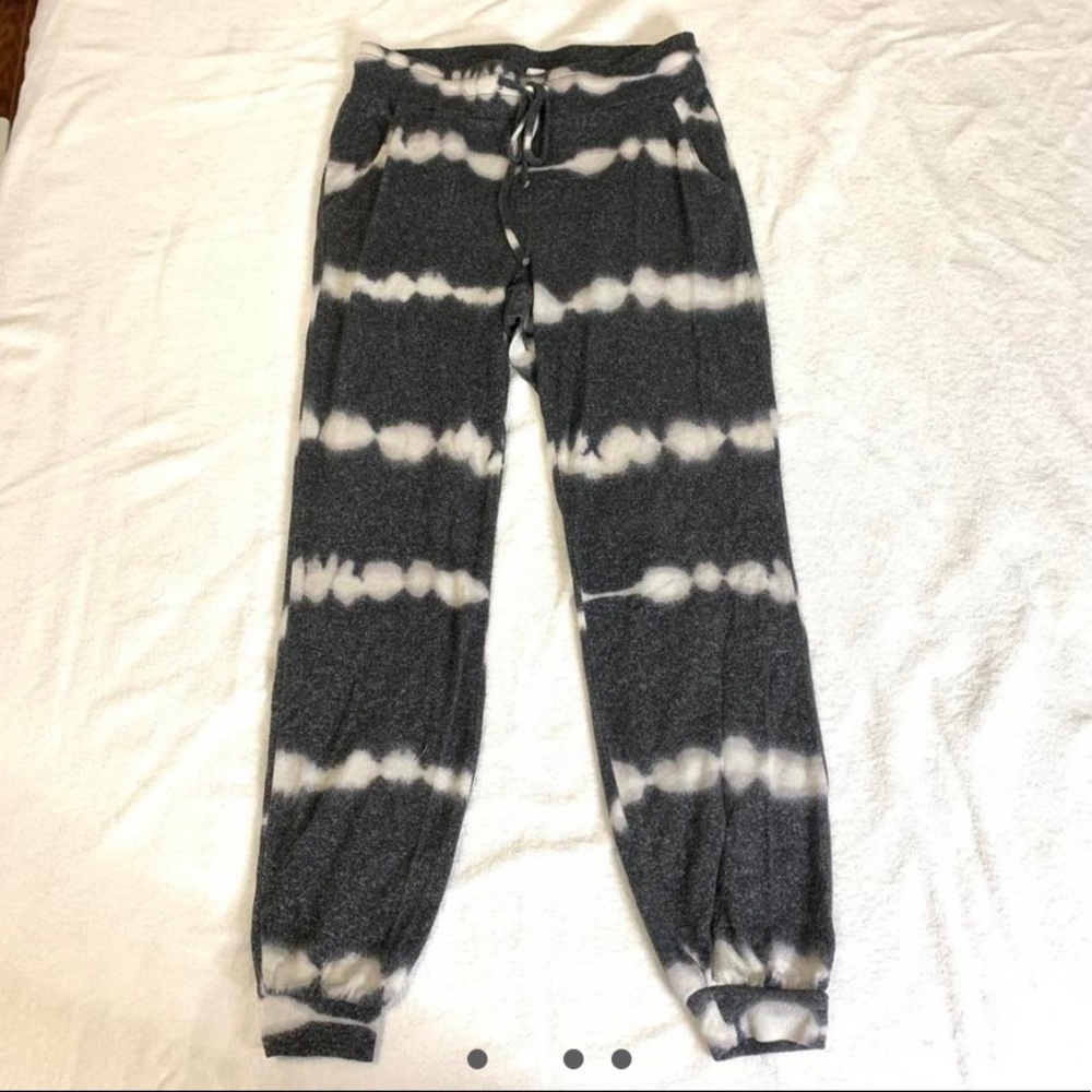 Fornia Grey and White Tie-dye Lounge Joggers